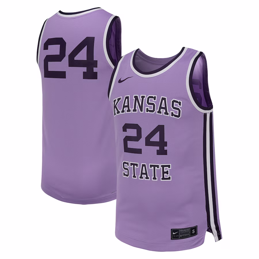 # Kansas State Wildcats Nike Replica Basketball Jersey - Lavender