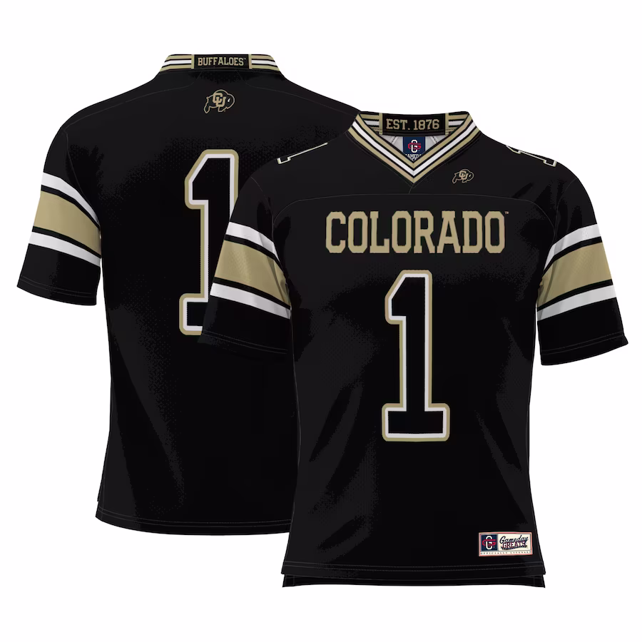 #1 Colorado Buffaloes GameDay Greats Youth Endzone Football Jersey - Black
