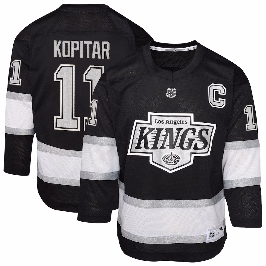 Youth Los Angeles Kings Anze Kopitar Black Replica Player Jersey