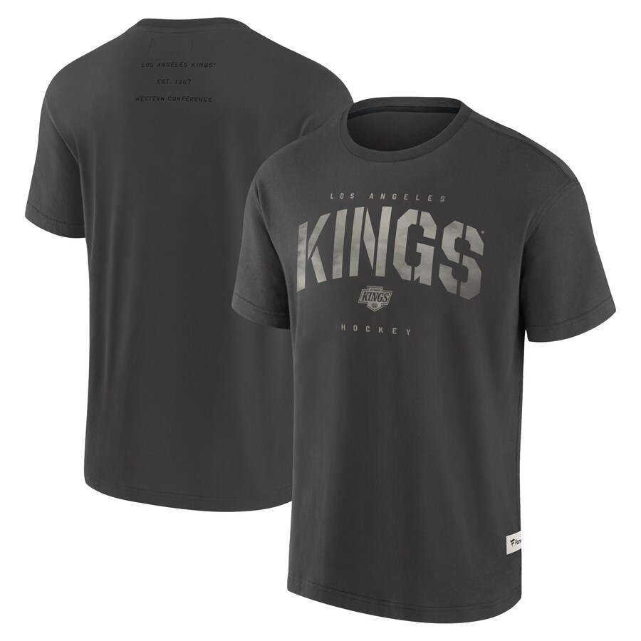 Men's Los Angeles Kings Fanatics Charcoal Elements Weathered Tonal Future Ground T-Shirt