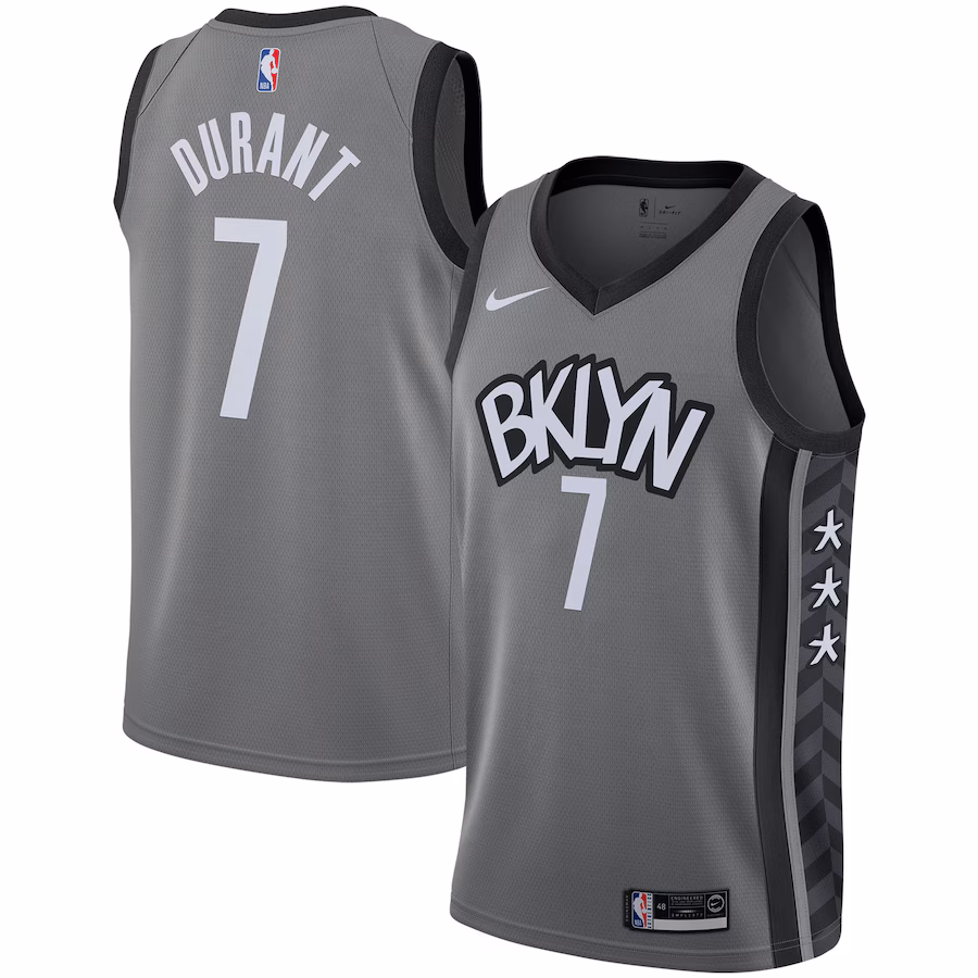 Men's Brooklyn Nets Kevin Durant Nike Gray 2019/2020 Swingman Jersey - Statement Edition