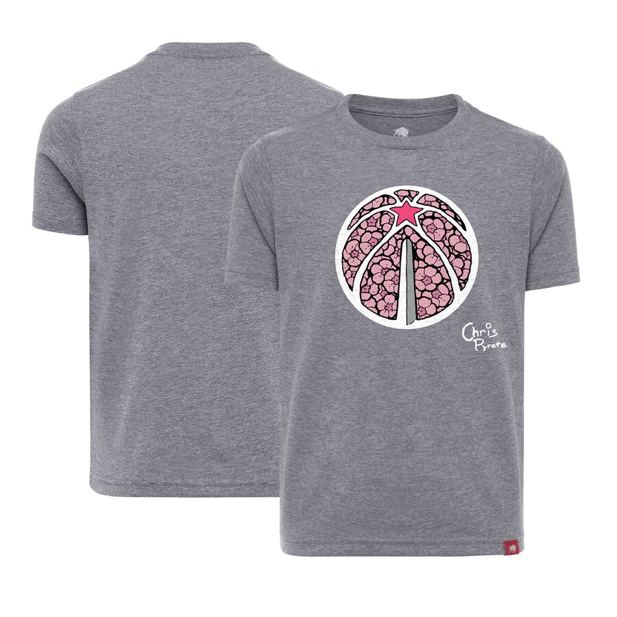 Youth Washington Wizards Sportiqe Heather Gray 2022/23 Wizards x Chris Pyrate City Edition T-Shirt