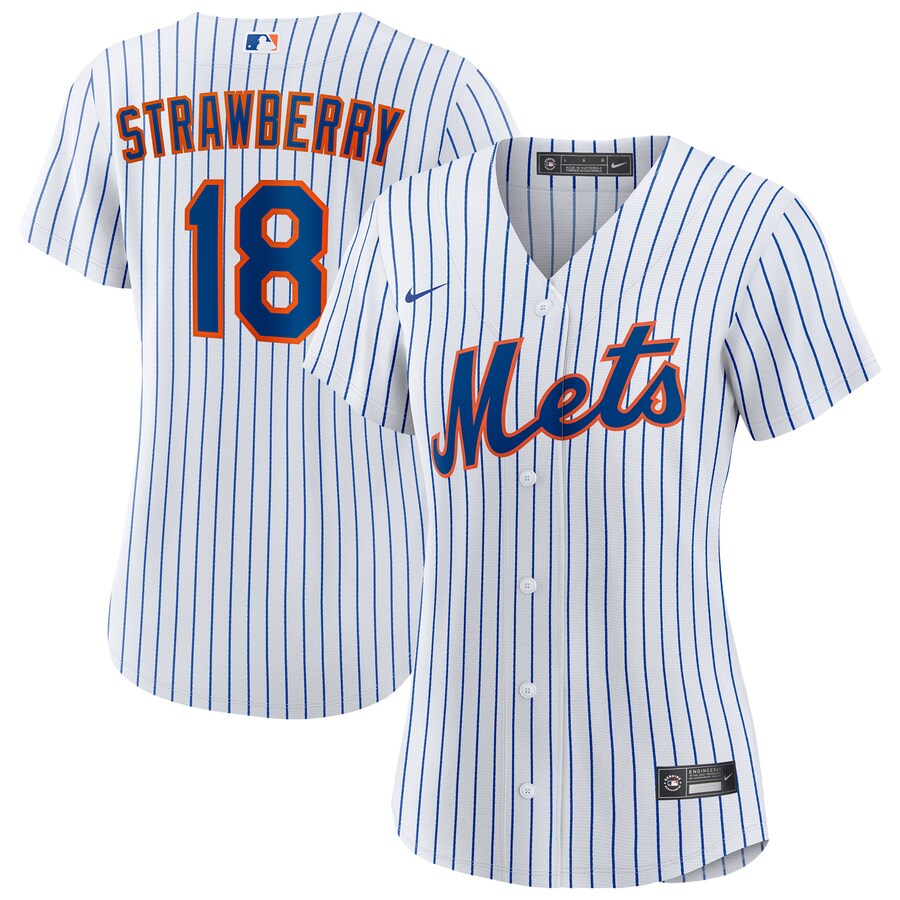 Women's New York Mets Darryl Strawberry Nike White Home Replica Player Jersey