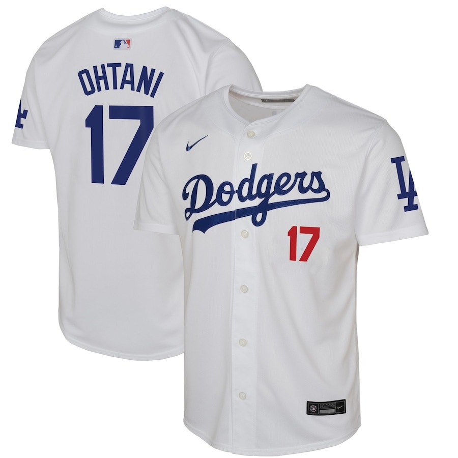 Youth Los Angeles Dodgers Shohei Ohtani Nike White 2024 World Series Champions Limited Player Jersey