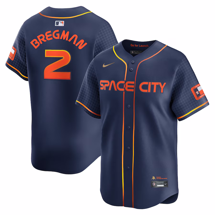 Men's Houston Astros Alex Bregman Nike Navy City Connect Limited Player Jersey