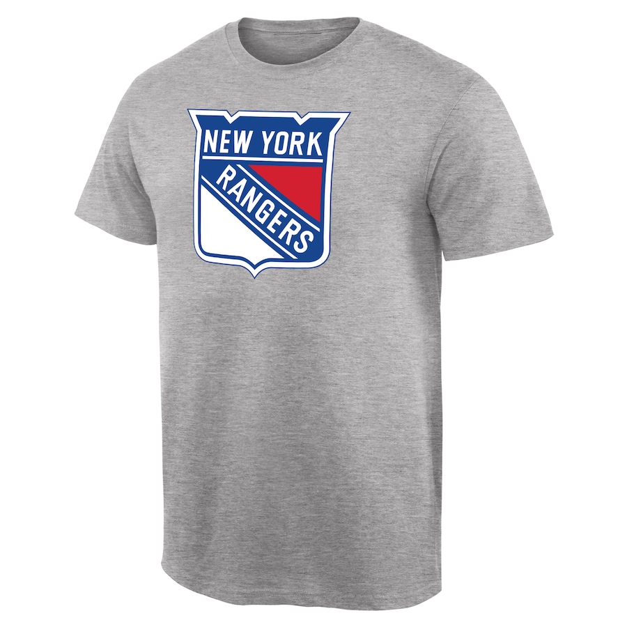 Men's New York Rangers Ash Team Primary Logo T-Shirt