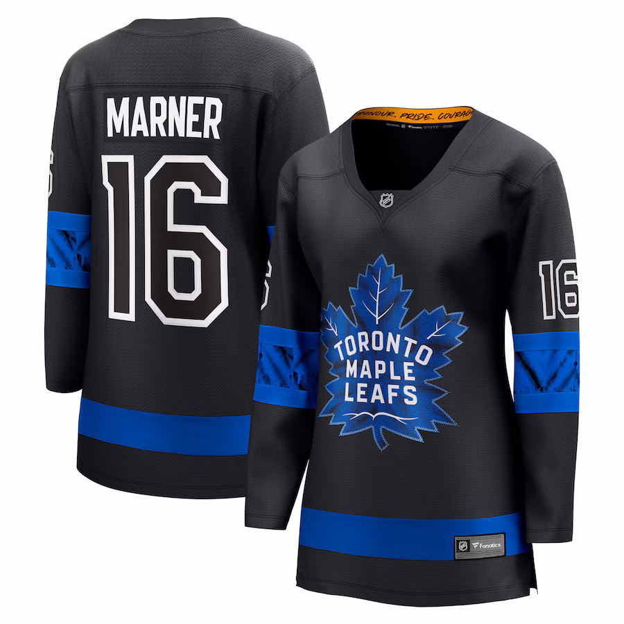 Women's Toronto Maple Leafs Mitchell Marner Fanatics Black Alternate Premier Breakaway Reversible Player Jersey