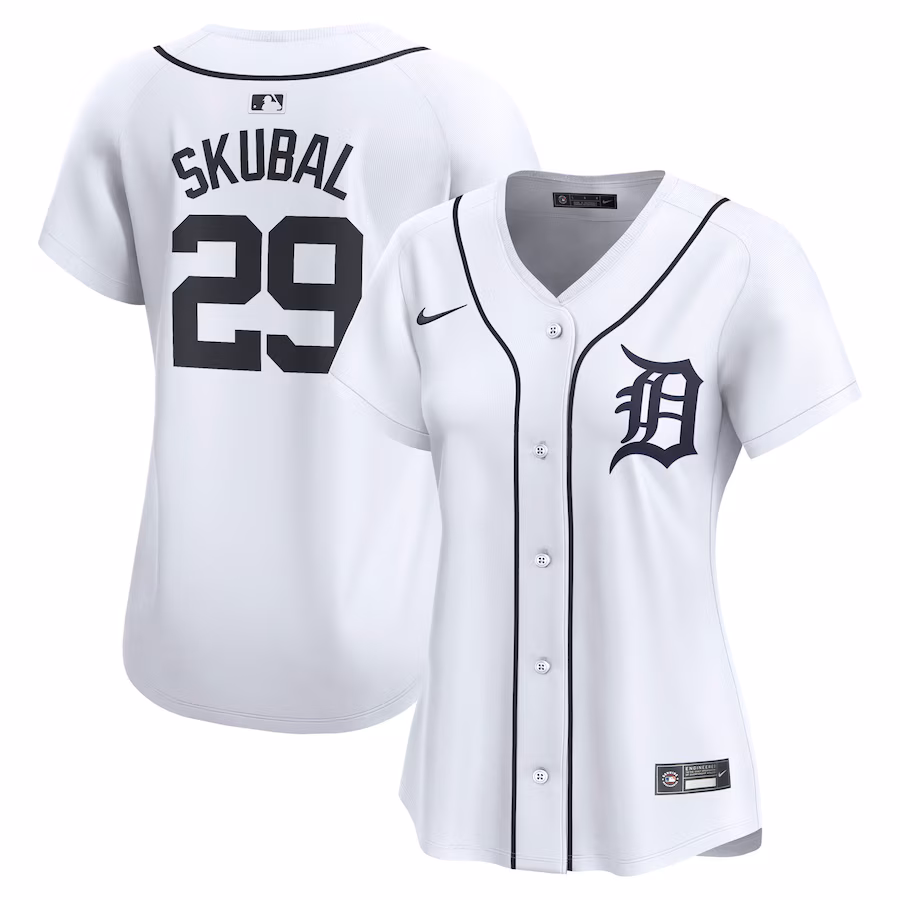 Women's Detroit Tigers Tarik Skubal Nike White  Limited Player Jersey