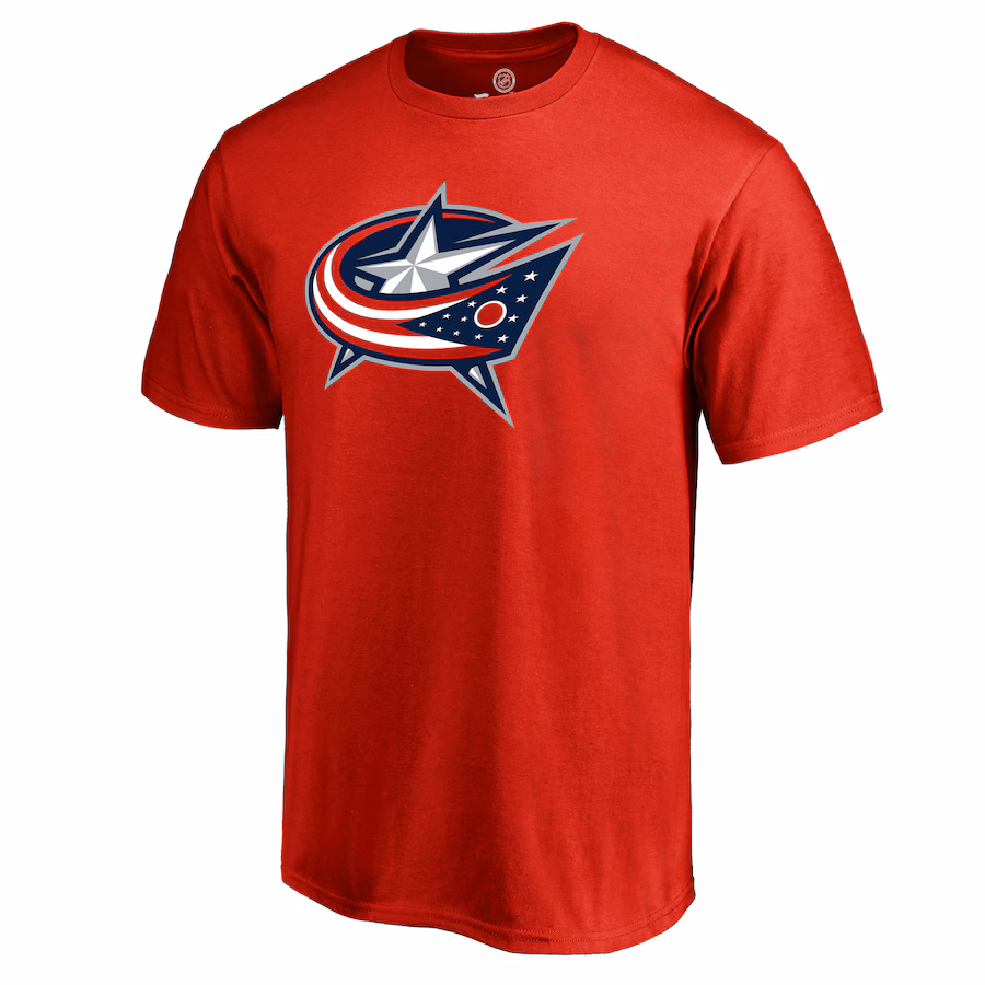 Men's Columbus Blue Jackets Red Team Primary Logo T-Shirt