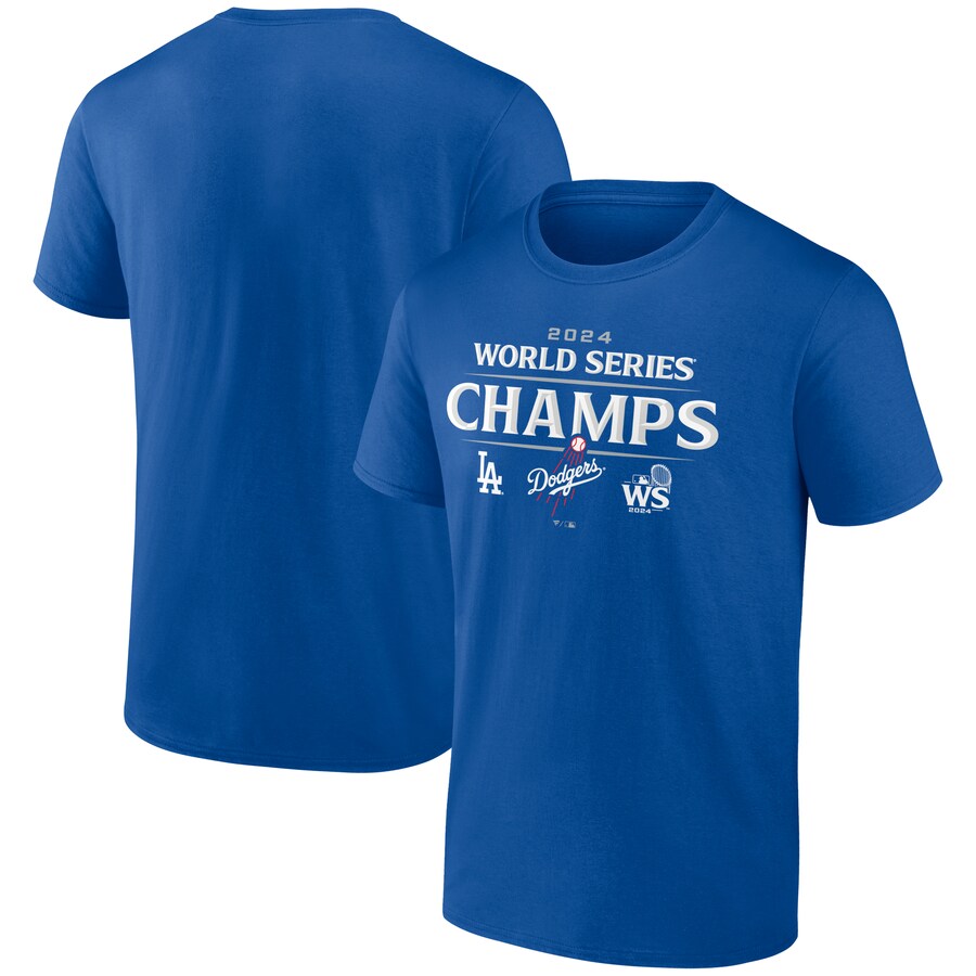 Men's Los Angeles Dodgers Fanatics Royal 2024 World Series Champions Official Logo T-Shirt
