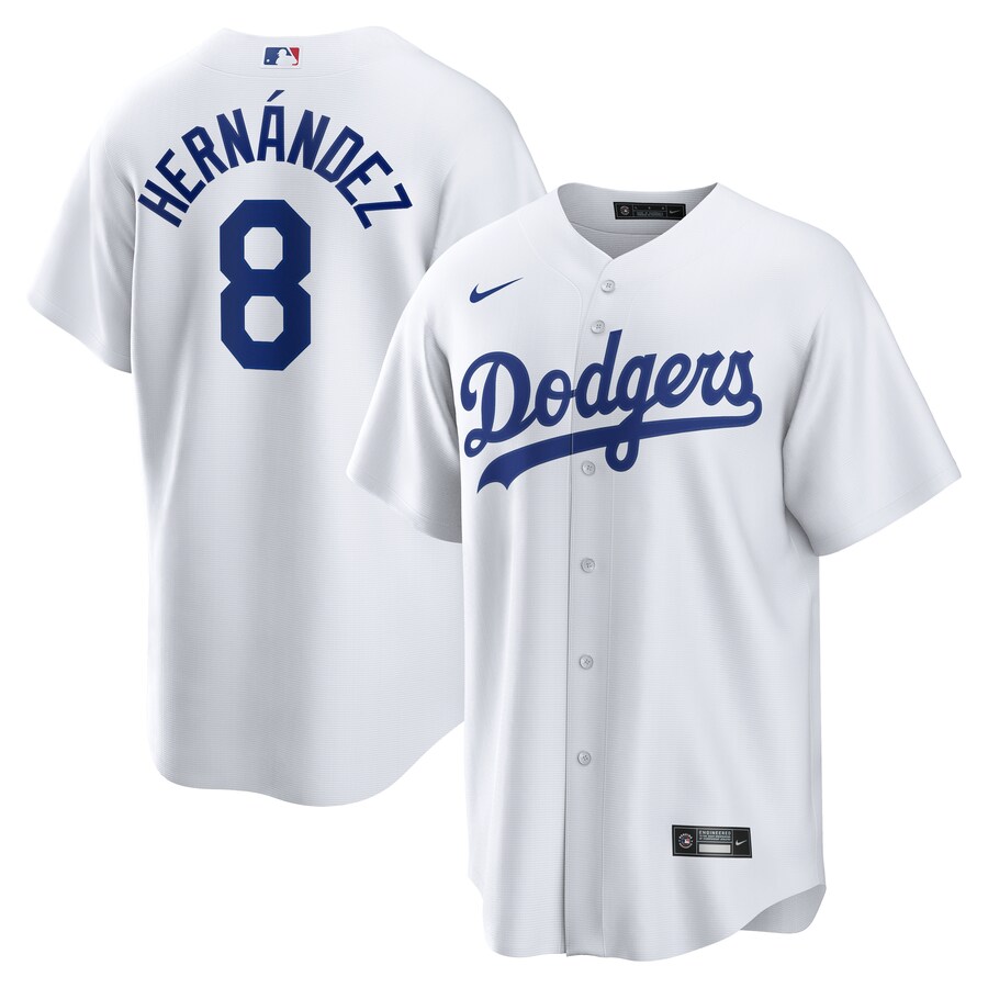 Men's Los Angeles Dodgers Enrique Hernandez Nike White Home Replica Jersey