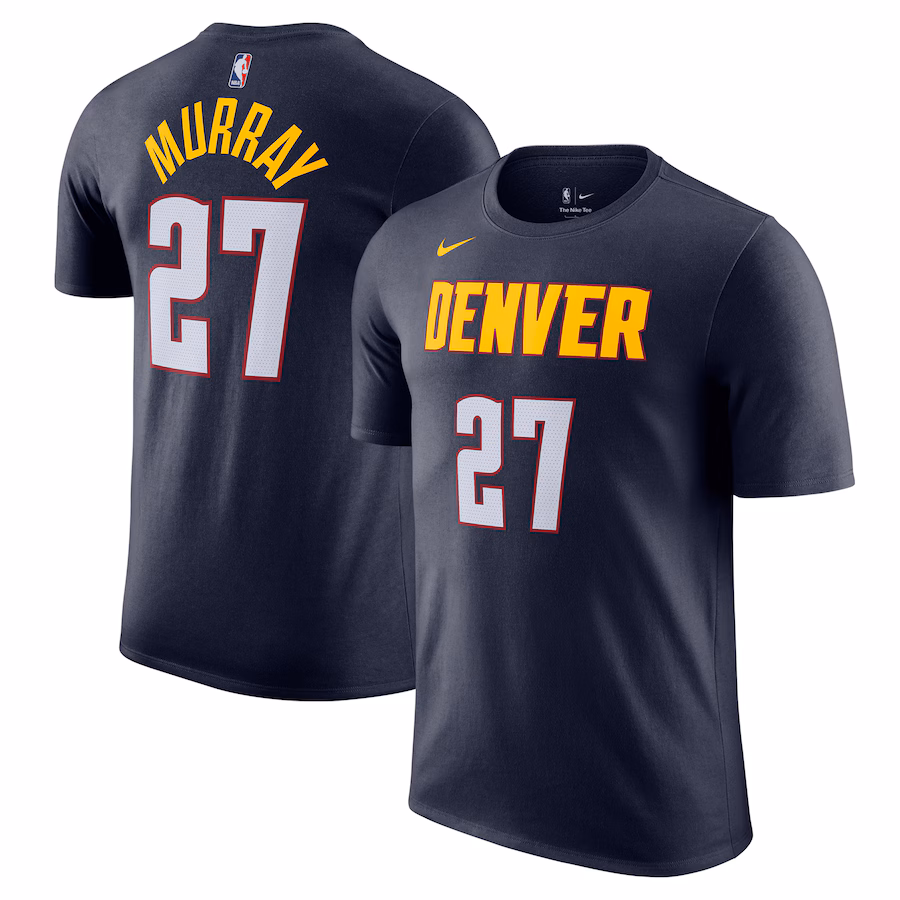Men's Denver Nuggets Jamal Murray Nike Navy Icon Edition Name & Number T-Shirt