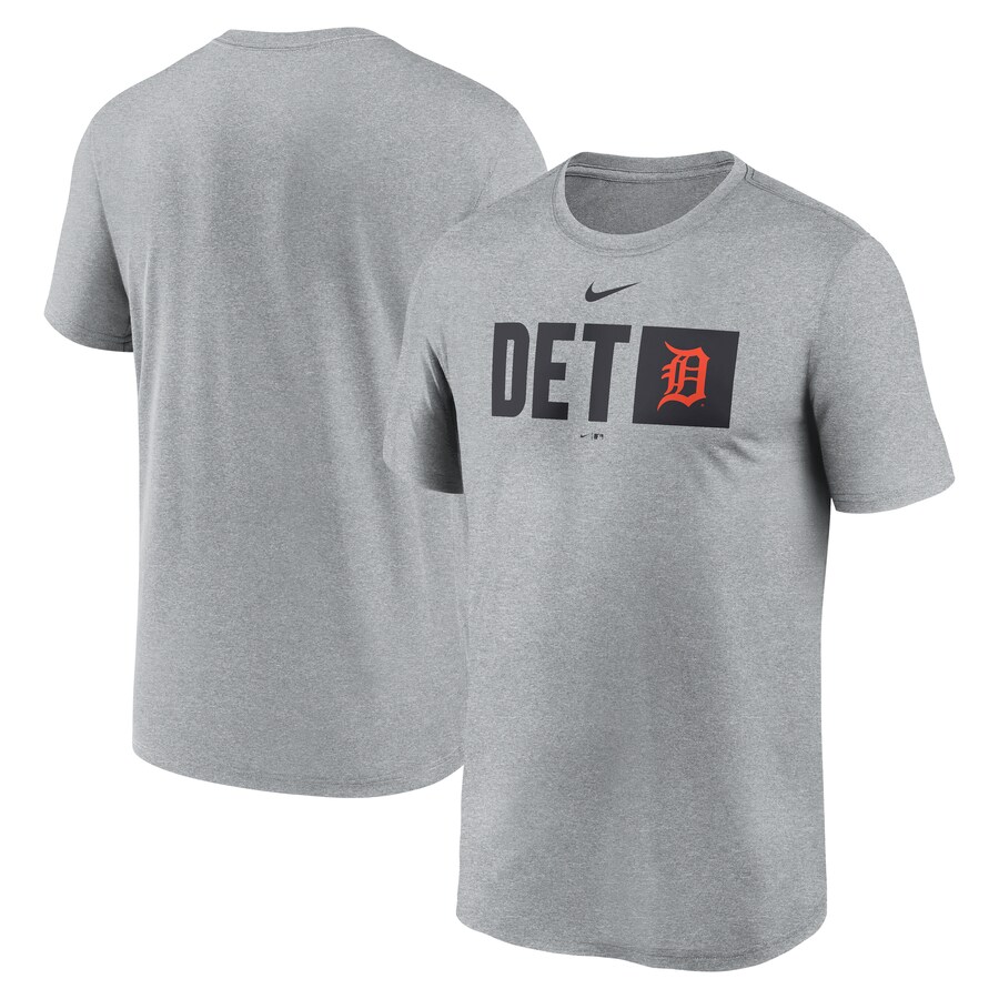 Men's Detroit Tigers Nike Heather Gray Tricode Legend T-Shirt