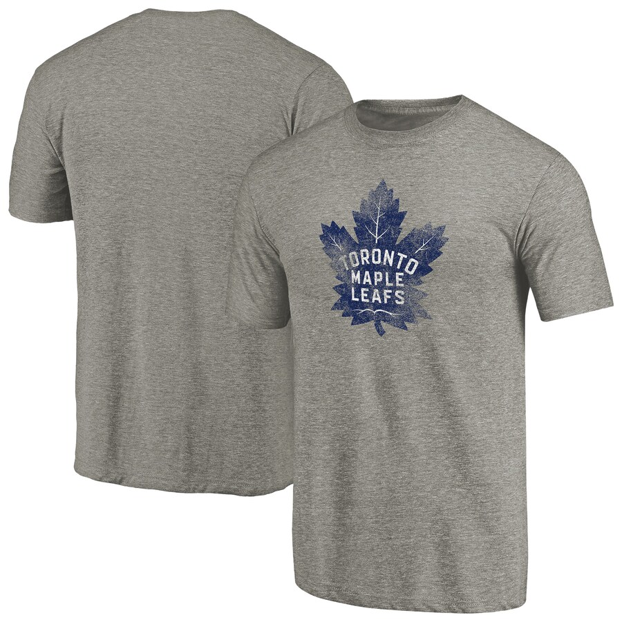 Men's Toronto Maple Leafs Ash Distressed Team Tri-Blend T-Shirt