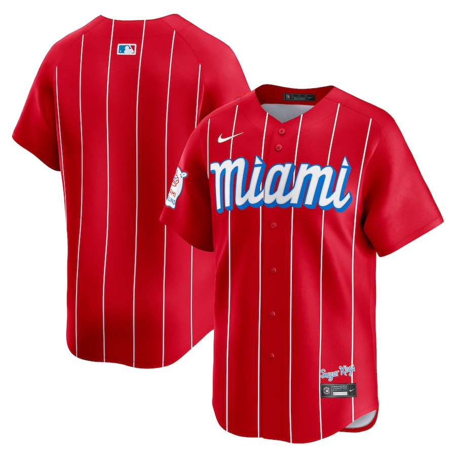 Men's Miami Marlins Nike Red City Connect Limited Jersey