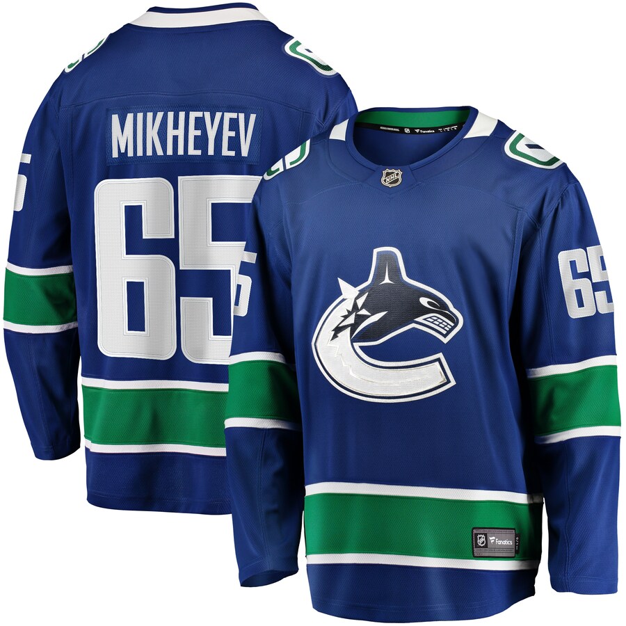 Men's Vancouver Canucks Ilya Mikheyev Fanatics Branded Blue Home Breakaway Jersey