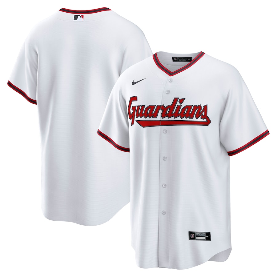 Men's Cleveland Guardians  Nike White Home Home Blank Replica Jersey