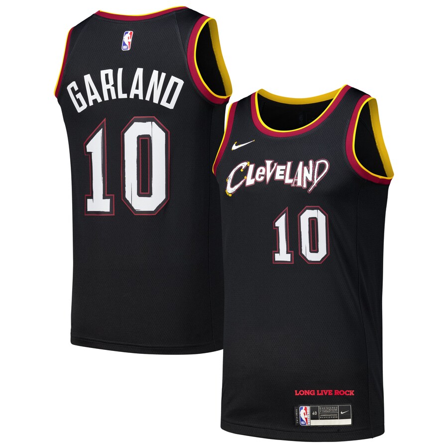 Men's Cleveland Cavaliers Darius Garland Nike Black Swingman Player Jersey - City Edition