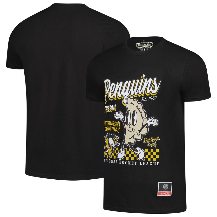 Men's Pittsburgh Penguins Mitchell & Ness Black Local Food T-Shirt