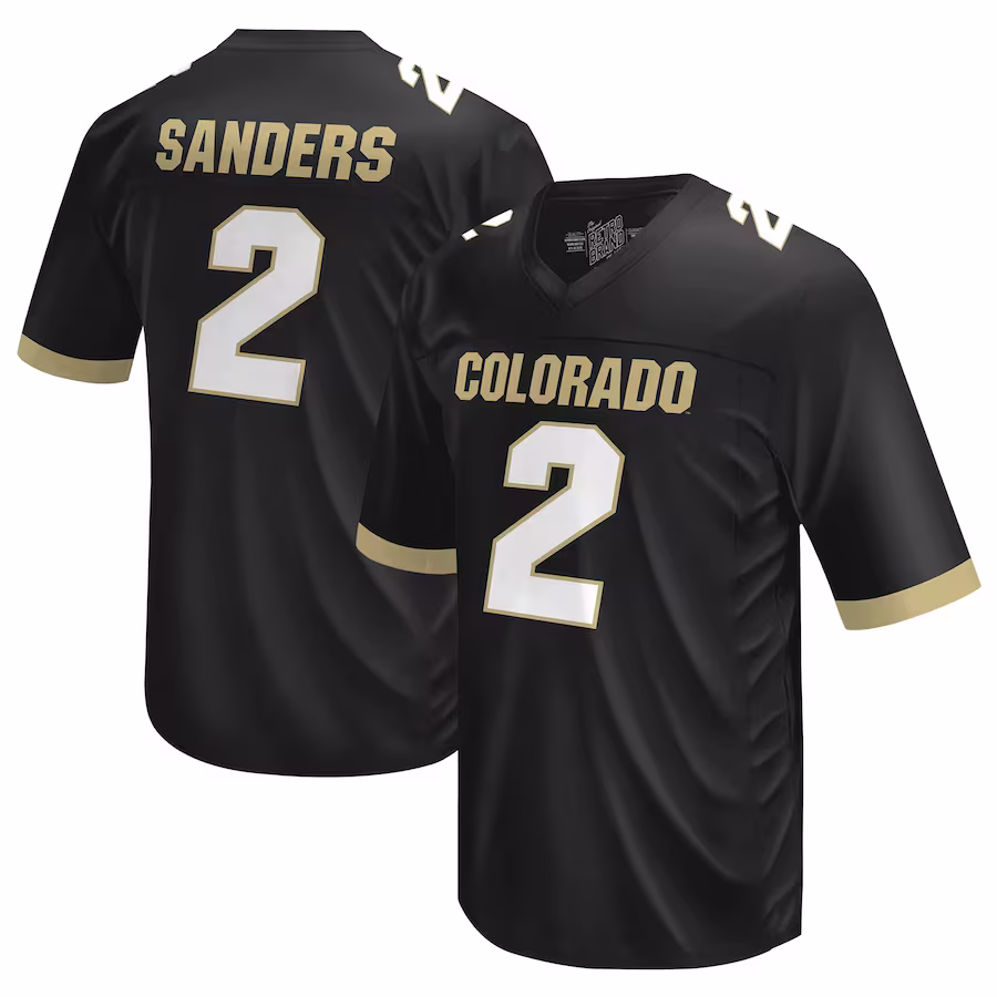 Shedeur Sanders Colorado Buffaloes Original Retro Brand Youth NIL Football Player Jersey �?Black