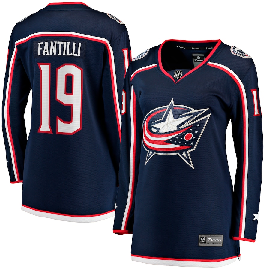 Women's Columbus Blue Jackets Adam Fantilli Fanatics Navy Home Premier Breakaway Player Jersey