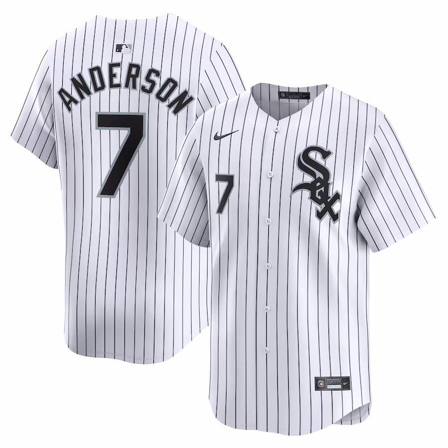 Men's Chicago White Sox Tim Anderson Nike White Home Limited Player Jersey