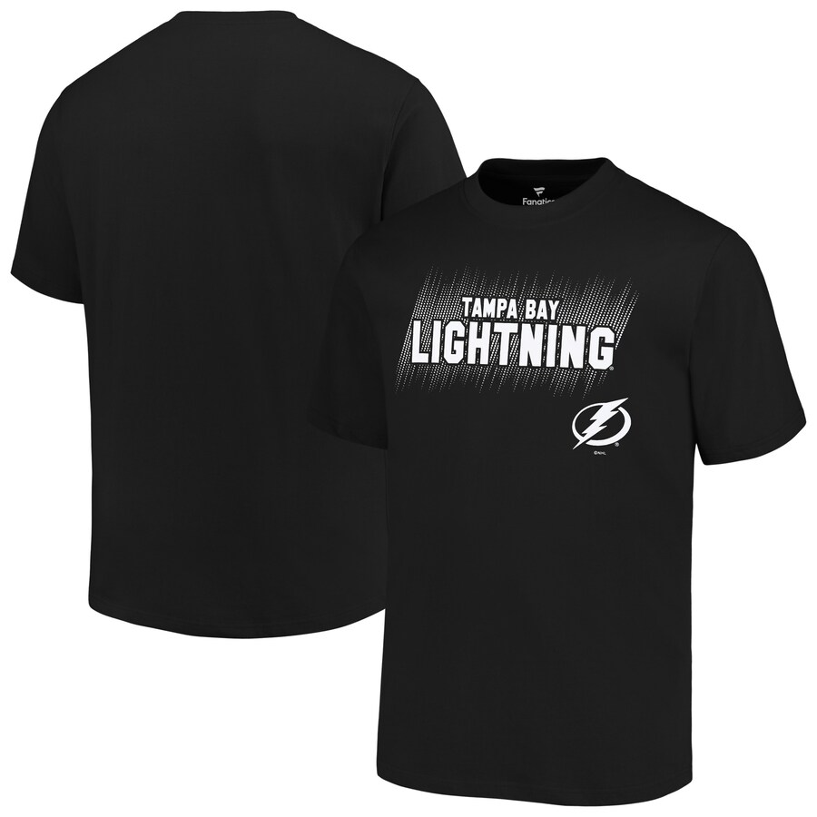 Men's Tampa Bay Lightning Fanatics Black Big & Tall Wordmark T-Shirt