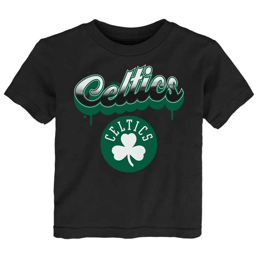 Youth Boston Celtics Black Bubbly Script T-Shirt