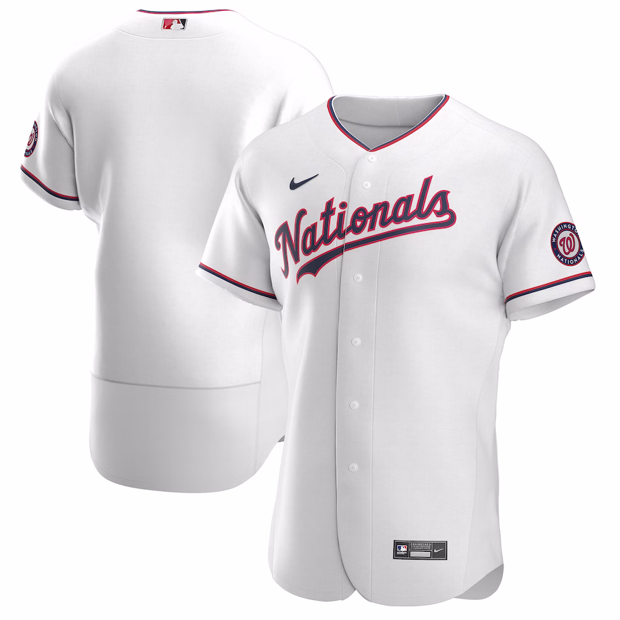Men's Washington Nationals Nike White Alternate Authentic Team Jersey