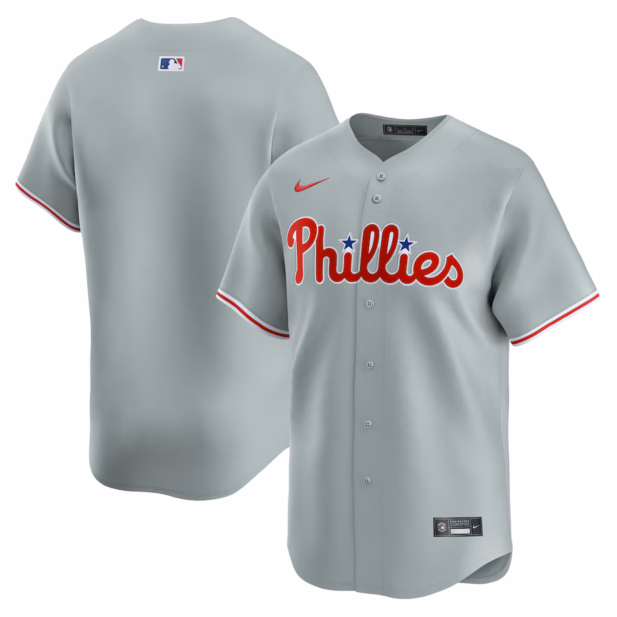 Men's Philadelphia Phillies Nike Gray Away Limited Jersey