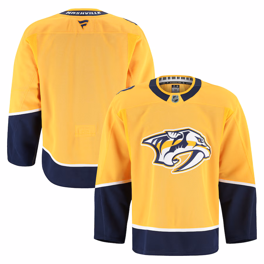 Men's Nashville Predators Fanatics Yellow Home Authentic Pro Jersey