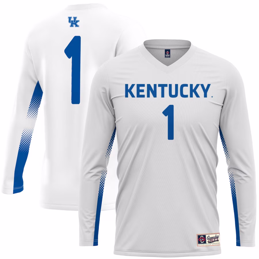 #1 Kentucky Wildcats GameDay Greats Unisex Lightweight Volleyball Jersey - White