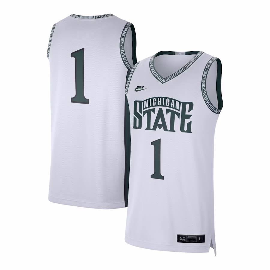 #1 Michigan State Spartans Jordan Brand Limited Authentic Jersey - White