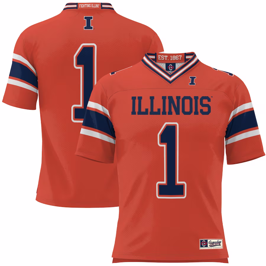 #1 Illinois Fighting Illini GameDay Greats Youth Football Jersey - Orange