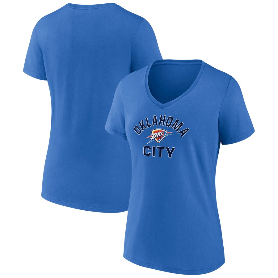 Women's Oklahoma City Thunder Blue Overtime Team V-Neck T-Shirt