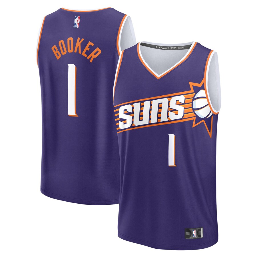 Men's Phoenix Suns Devin Booker Fanatics Purple Big & Tall Fast Break Jersey - Icon Edition