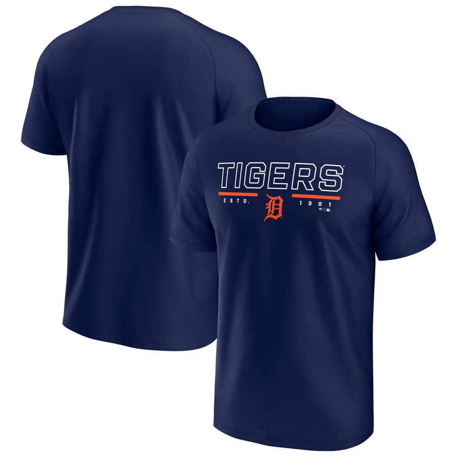 Men's Detroit Tigers Fanatics Navy Raglan T-Shirt