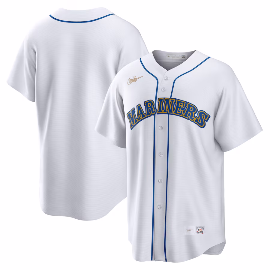 Men's Seattle Mariners Nike White Home Cooperstown Collection Team Jersey