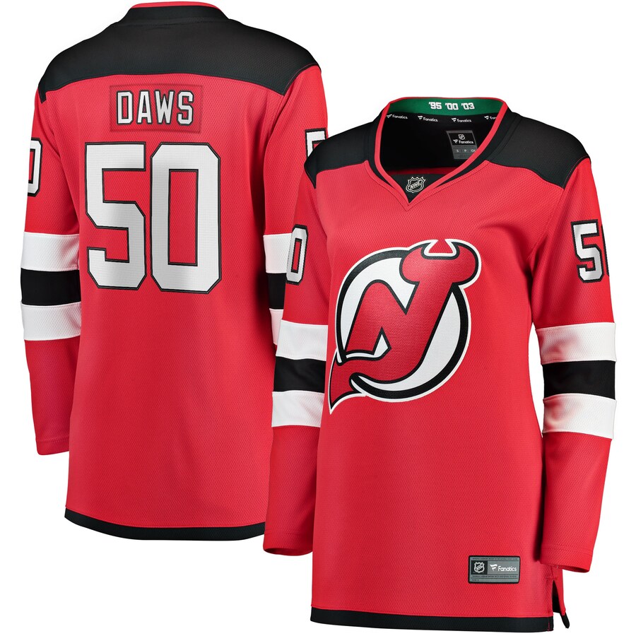 Women's New Jersey Devils Nico Daws Fanatics Branded Red Home Breakaway Player Jersey