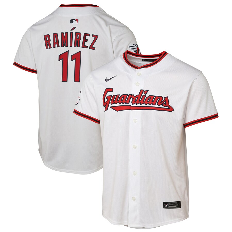 Youth Cleveland Guardians Jose Ramirez Nike White Limited Player Jersey