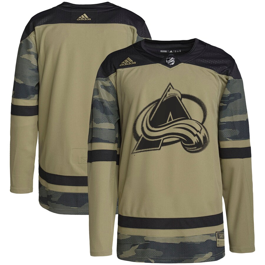 Men's Colorado Avalanche adidas Camo Military Appreciation Team Authentic Practice Jersey