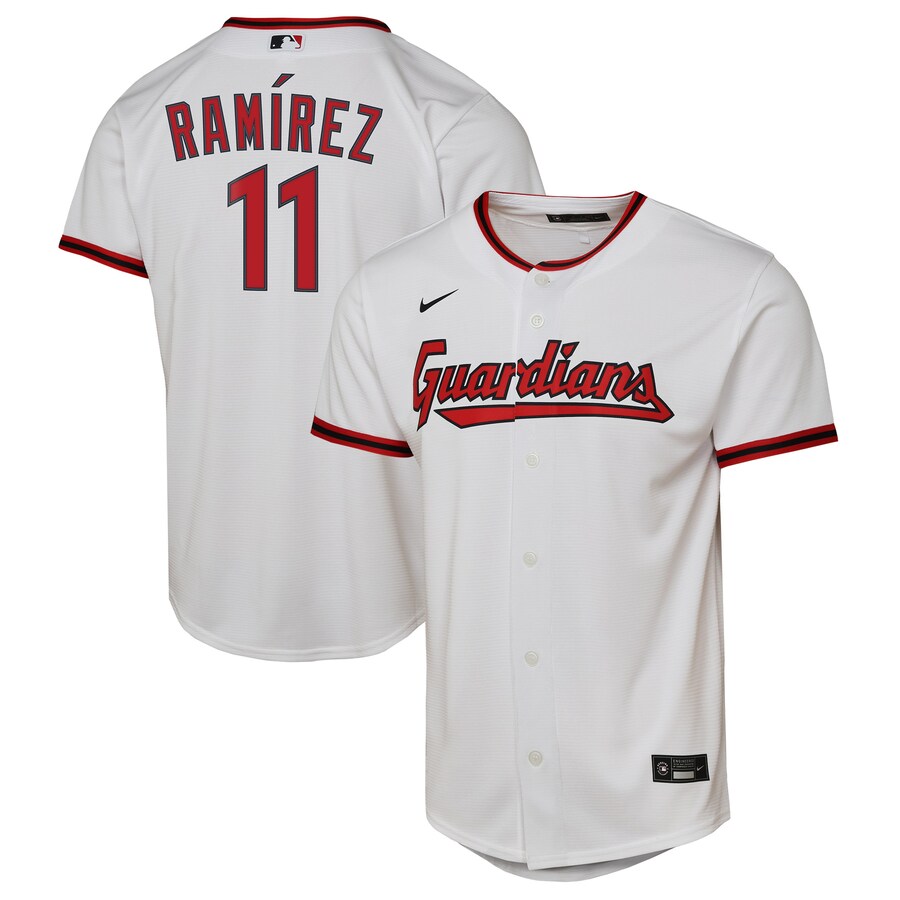 Youth Cleveland Guardians Jose Ramirez Nike White Home Replica Player Jersey