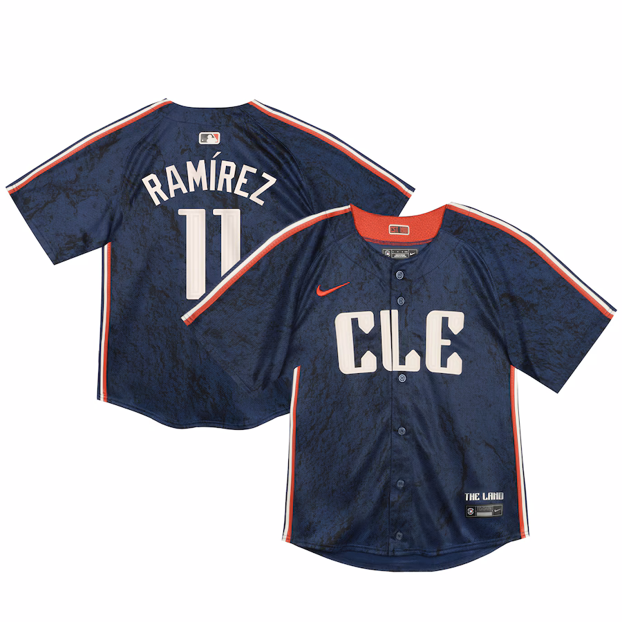 Toddler Cleveland Guardians Jose Ramirez Nike Navy 2024 City Connect Limited Jersey