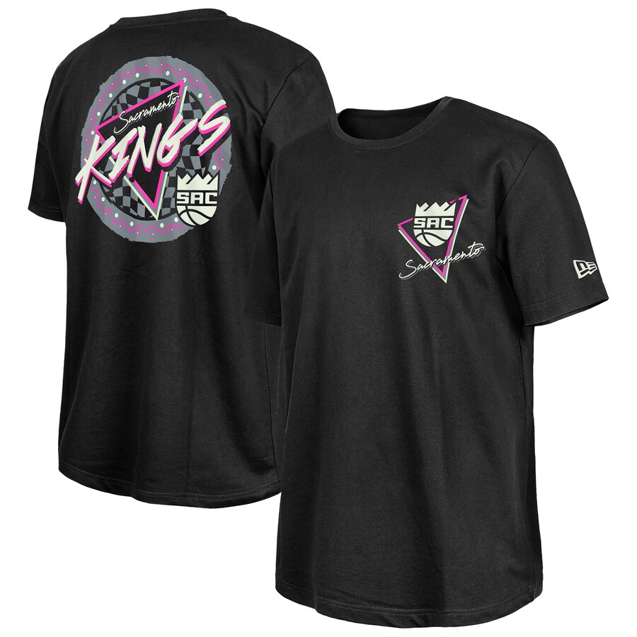 Sacramento Kings New Era Black Glow-in-the-Dark T-Shirt