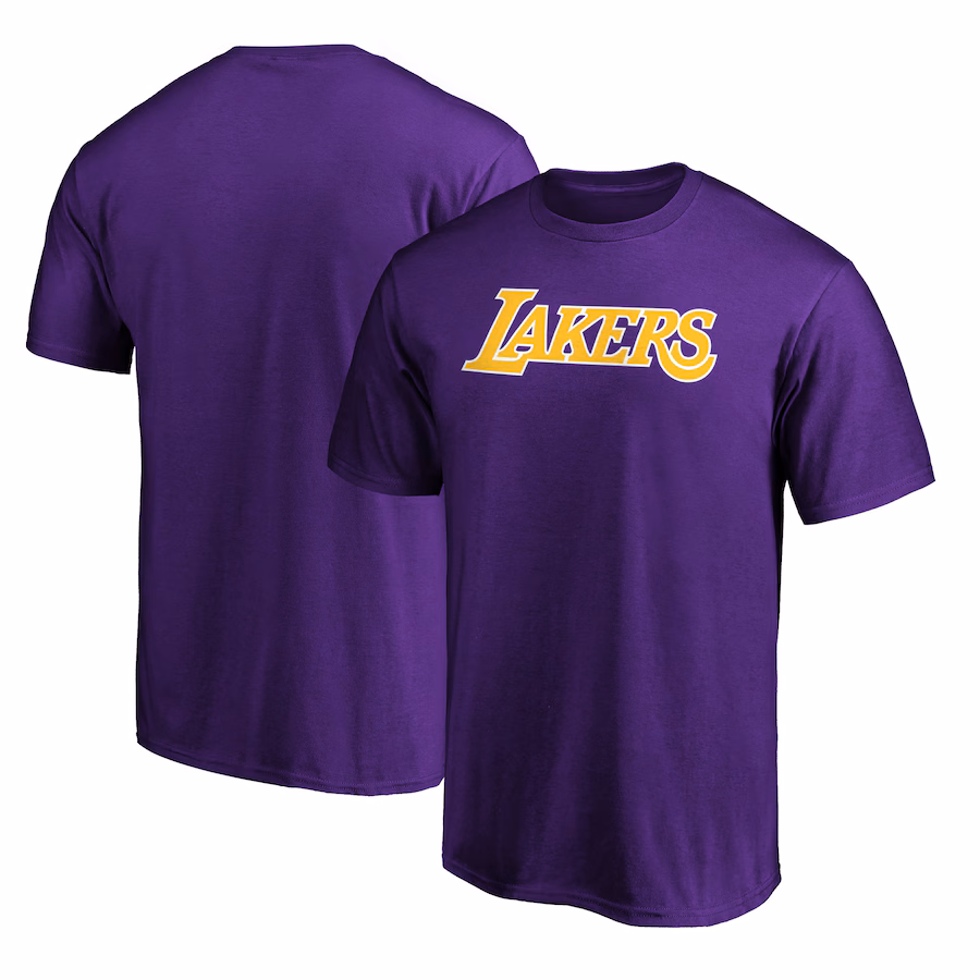 Men's Los Angeles Lakers Purple Wordmark Alt T-Shirt
