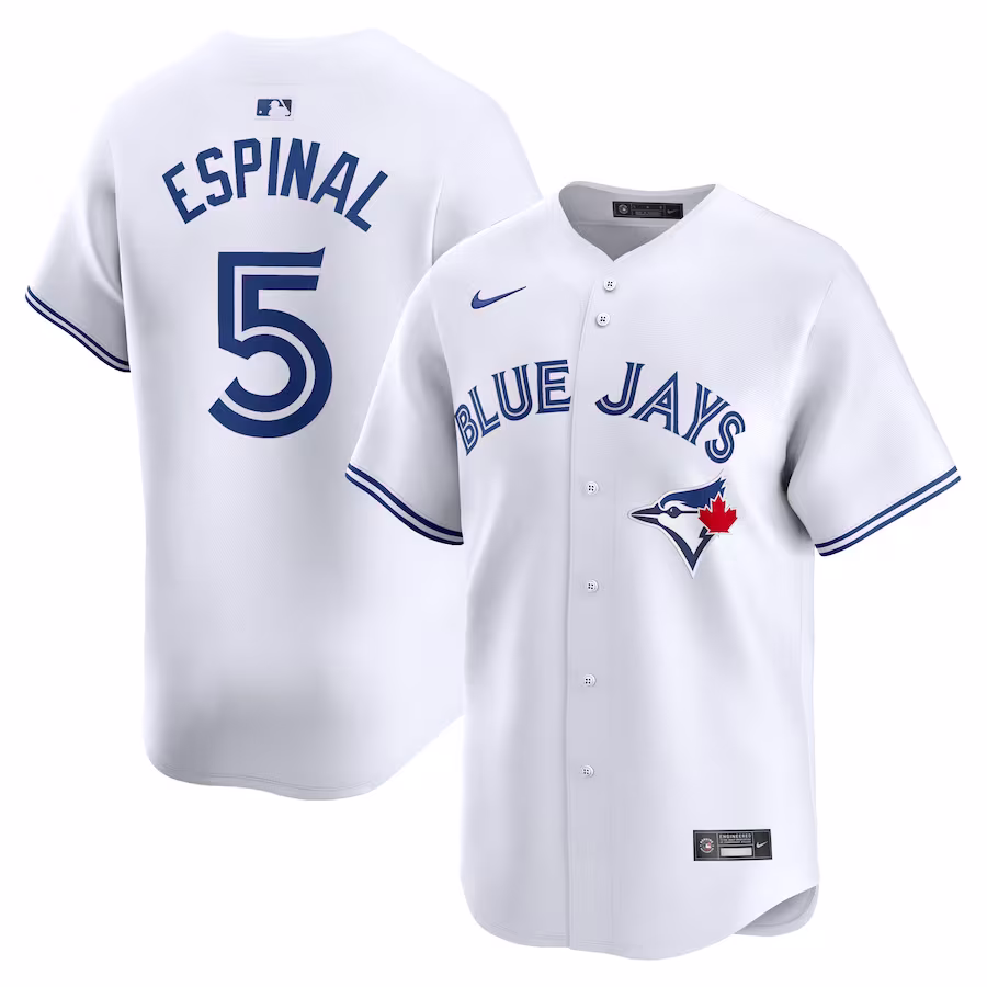 Men's Toronto Blue Jays Santiago Espinal Nike White Home Limited Player Jersey