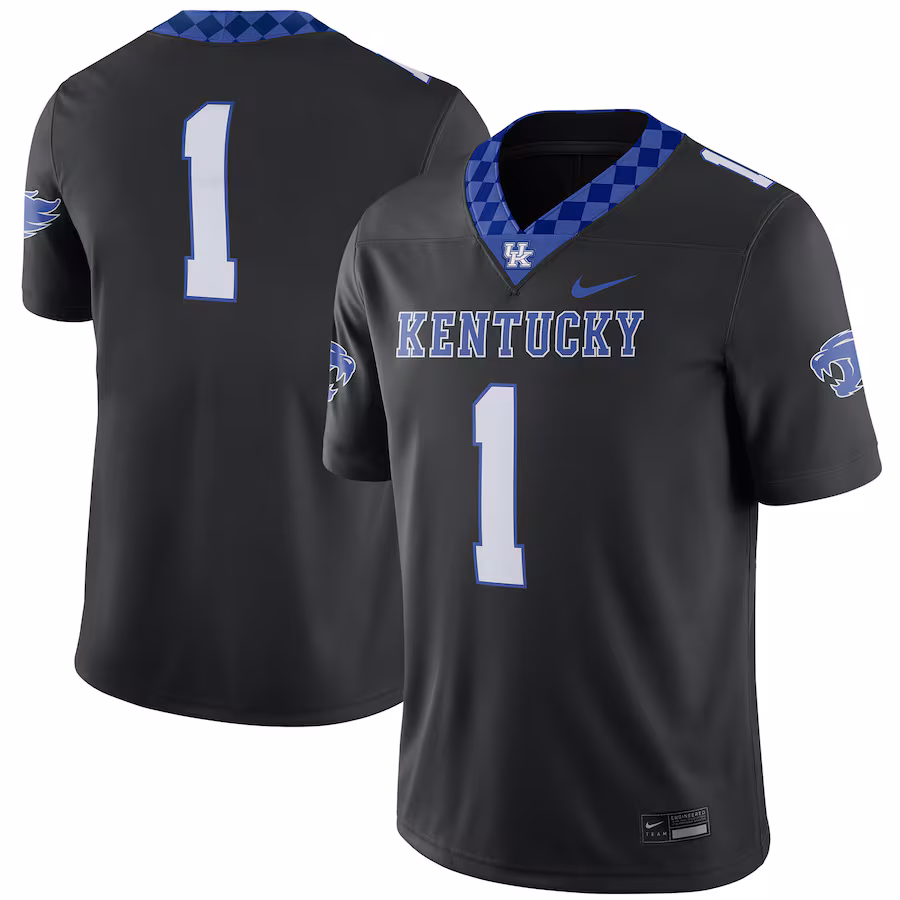#1 Kentucky Wildcats Nike Alternate Game Jersey?�C Black