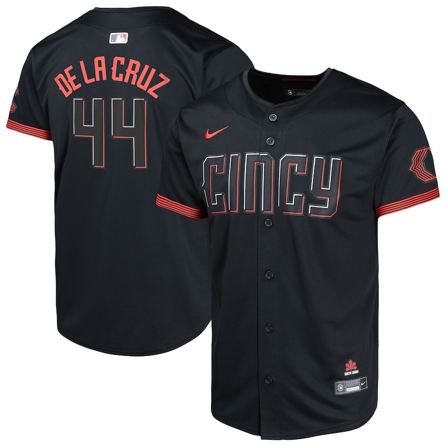 Men's Cincinnati Reds Elly De La Cruz Nike Black City Connect Limited Player Jersey