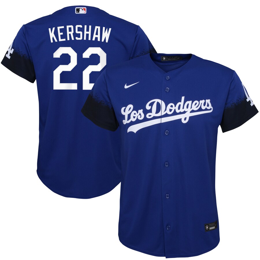 Youth Los Angeles Dodgers Clayton Kershaw Nike Royal City Connect Replica Player Jersey