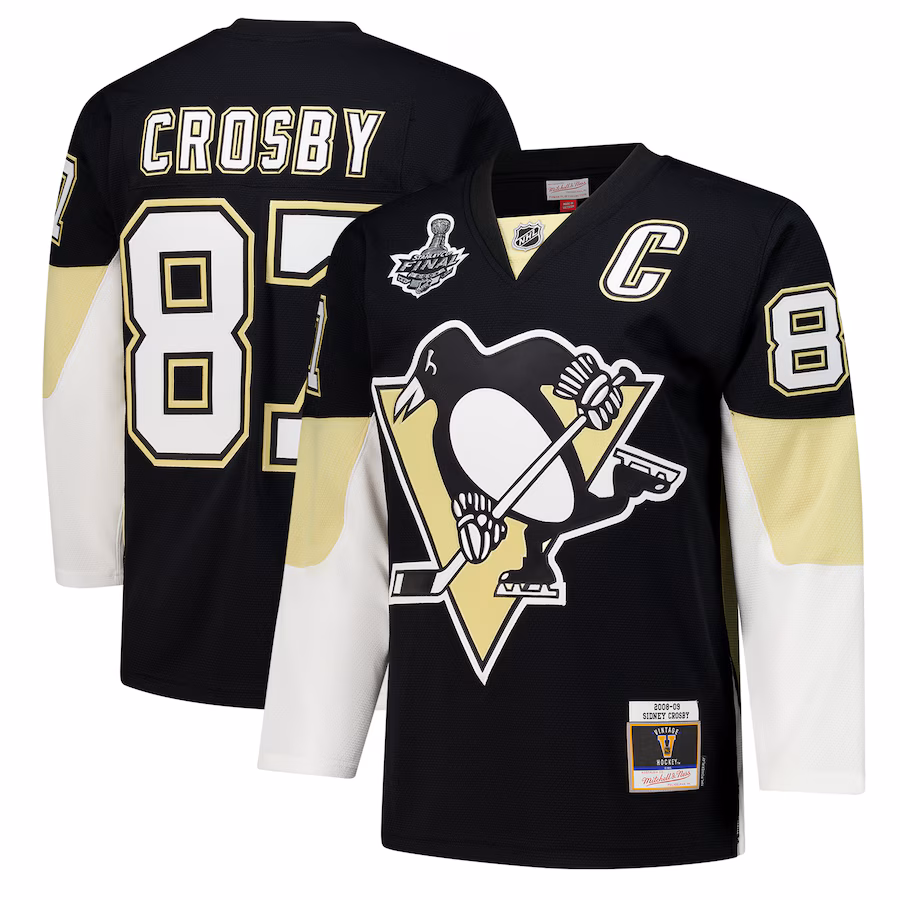 Men's Pittsburgh Penguins Sidney Crosby Black 2008-09 Power Play Jersey